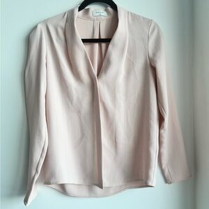 Aritzia Light Pink Long Sleeve Blouse